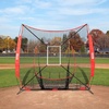 image:imageVEVOR Softball Practice Net Portable Baseball Training Net for Hitting Batting Catching Pitching  Backstop Equipment with Bow Frame Carry Bag Strike Zone Batting Tee7X7FT Set 3