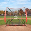 image:imageVEVOR Softball Practice Net Portable Baseball Training Net for Hitting Batting Catching Pitching  Backstop Equipment with Bow Frame Carry Bag Strike Zone Batting Tee7X7FT Set 2