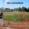 image:imageVEVOR Softball Practice Net Portable Baseball Training Net for Hitting Batting Catching Pitching  Backstop Equipment with Bow Frame Carry Bag Strike Zone Batting Tee7X7FT Set 2