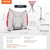image:imageVEVOR Softball Practice Net Portable Baseball Training Net for Hitting Batting Catching Pitching  Backstop Equipment with Bow Frame Carry Bag Strike Zone Batting Tee7X7FT Set 3