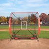 image:imageVEVOR Softball Practice Net Portable Baseball Training Net for Hitting Batting Catching Pitching  Backstop Equipment with Bow Frame Carry Bag Strike Zone Batting TeeNetTee