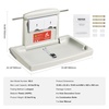 image:imageVEVOR WallMounted Baby Changing Station Horizontal Foldable Diaper Change Table with Safety Straps and Hanging Rods Use in Commercial Bathrooms Daycare Centers for Newborns amp InfantWallMounted Diaper Changing Station