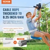 image:imageVEVOR Zipline Kit for Kids and Adult 52 ft Zip Line Kits Up to 330 lb Backyard Outdoor Quick Setup Zipline Playground Entertainment with Zipline Nylon Safety Harness Seat and HandlebarBlue60 ft
