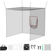 image:imageVEVOR Baseball Batting CageProfessional Softball Baseball Batting Hitting Training NetHeavy Duty Enclosed PE Practice Portable Pitching Cage NetampCarry Bagfor BackyardFieldIndoorampOutdoor10 FT Golf Batting Cage