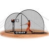 image:imageVEVOR Baseball Batting CageProfessional Softball Baseball Batting Hitting Training NetHeavy Duty Enclosed PE Practice Portable Pitching Cage NetampCarry Bagfor BackyardFieldIndoorampOutdoor12 FT
