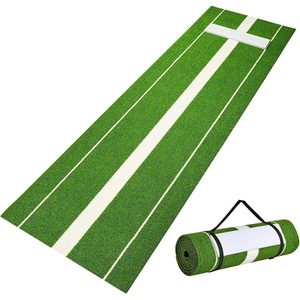 image:imageVEVOR 10x3ft SoftballBaseball Pitching Mat with Rubber Mound  AntiFade Turf amp AntiSlip Foam Backing Portable Fastpitch Training Aid for IndoorOutdoor Practice RedGreenGreen