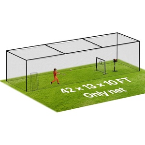 image:imageVEVOR Baseball Batting CageProfessional Softball Baseball Batting Hitting Training NetHeavy Duty Enclosed PE Practice Portable Pitching Cage NetampCarry Bagfor BackyardFieldIndoorampOutdoor41FT ONLY NET