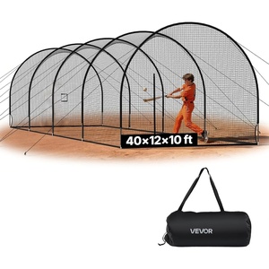 image:imageVEVOR Baseball Batting CageProfessional Softball Baseball Batting Hitting Training NetHeavy Duty Enclosed PE Practice Portable Pitching Cage NetampCarry Bagfor BackyardFieldIndoorampOutdoor40 FT