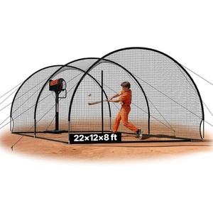 image:imageVEVOR Baseball Batting CageProfessional Softball Baseball Batting Hitting Training NetHeavy Duty Enclosed PE Practice Portable Pitching Cage NetampCarry Bagfor BackyardFieldIndoorampOutdoor22 FT