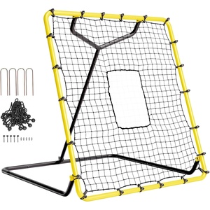 image:imageVEVOR Baseball and Softball Rebounder Net PitchBack Baseball Pitching Nest 3Way Baseball Softball Pitchback Net Fielding Trainer Bounce Back Net for FieldingThrowing Practice4X45 FT