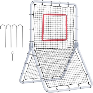 image:imageVEVOR Baseball and Softball Rebounder Net PitchBack Baseball Pitching Nest 3Way Baseball Softball Pitchback Net Fielding Trainer Bounce Back Net for FieldingThrowing Practice35X6 FT