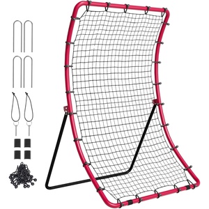 image:imageVEVOR Baseball and Softball Rebounder Net PitchBack Baseball Pitching Net Volleyball Pitch Return Trainer Rebound Net with Pitching Target All Angle Fielding Rebound Net for Grounders Pop Flies4X55FT