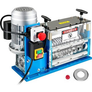 image:imageVEVOR Electric Wire Stripping Machine 370W 006  15 Automatic Motorized Cable Stripper w 75 FeetMinute Speed 11 Channels 10 Blades Strip Machinery Scrap Handling Tool for Recycling Copper