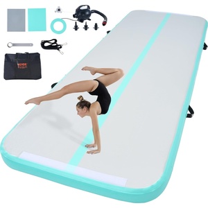 image:imageVEVOR Gymnastics Air Mat Inflatable Track with Electric Pump Training Mats for Home UseGymYogaCheerleadingBeachParkWaterMint Green