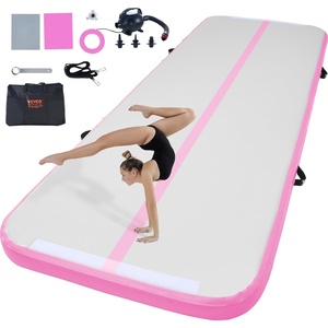image:imageVEVOR Gymnastics Air Mat Inflatable Track with Electric Pump Training Mats for Home UseGymYogaCheerleadingBeachParkWaterPink
