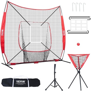 image:imageVEVOR Softball Practice Net Portable Baseball Training Net for Hitting Batting Catching Pitching  Backstop Equipment with Bow Frame Carry Bag Strike Zone Batting Tee7X7FT Set 2