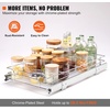 image:imageVEVOR 155 Wx21 Dx35 H Pull Out Cabinet Organizer Heavy Duty Slide Out Pantry Shelves ChromePlated Steel Roll Out Drawers Storage for Home Under Sink 17 Wx22 Dx7 H Install Size for Cabinet125Wx21D
