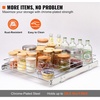 image:imageVEVOR 155 Wx21 Dx35 H Pull Out Cabinet Organizer Heavy Duty Slide Out Pantry Shelves ChromePlated Steel Roll Out Drawers Storage for Home Under Sink 17 Wx22 Dx7 H Install Size for Cabinet155Wx21D