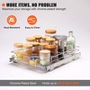 image:imageVEVOR 155 Wx21 Dx35 H Pull Out Cabinet Organizer Heavy Duty Slide Out Pantry Shelves ChromePlated Steel Roll Out Drawers Storage for Home Under Sink 17 Wx22 Dx7 H Install Size for Cabinet125Wx165D