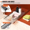 image:imageVEVOR 155 Wx21 Dx35 H Pull Out Cabinet Organizer Heavy Duty Slide Out Pantry Shelves ChromePlated Steel Roll Out Drawers Storage for Home Under Sink 17 Wx22 Dx7 H Install Size for Cabinet125Wx21D