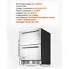 image:imageVEVOR 24 Inch Under Counter Drawer Refrigerator Stainless Steel Dual Drawer Fridge with Temperature Control Outdoor Refrigerator with Powerful Compressor amp LED Display Fit for Home Office etc