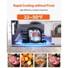 image:imageVEVOR 24 Inch Under Counter Drawer Refrigerator Stainless Steel Dual Drawer Fridge with Temperature Control Outdoor Refrigerator with Powerful Compressor amp LED Display Fit for Home Office etc