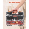 image:imageVEVOR 3Pack Small Parts Organizer 21 Compartments Tools Organizer Box with Removable Dividers PP Hardware Storage Box with Safety Latch amp Portable Handle for Nuts Bolts Screws NailsTool Boxes3PC