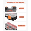 image:imageVEVOR 3Pack Small Parts Organizer 21 Compartments Tools Organizer Box with Removable Dividers PP Hardware Storage Box with Safety Latch amp Portable Handle for Nuts Bolts Screws NailsTool Boxes3PC