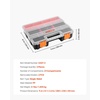 image:imageVEVOR 3Pack Small Parts Organizer 21 Compartments Tools Organizer Box with Removable Dividers PP Hardware Storage Box with Safety Latch amp Portable Handle for Nuts Bolts Screws NailsTool Boxes3PC