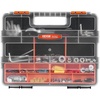 image:imageVEVOR 3Pack Small Parts Organizer 21 Compartments Tools Organizer Box with Removable Dividers PP Hardware Storage Box with Safety Latch amp Portable Handle for Nuts Bolts Screws NailsTool Boxes3PC