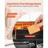 image:imageVEVOR 3Pack Small Parts Organizer 21 Compartments Tools Organizer Box with Removable Dividers PP Hardware Storage Box with Safety Latch amp Portable Handle for Nuts Bolts Screws NailsTool Boxes3PC