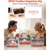 image:imageVEVOR 3Pack Small Parts Organizer 21 Compartments Tools Organizer Box with Removable Dividers PP Hardware Storage Box with Safety Latch amp Portable Handle for Nuts Bolts Screws NailsTool Boxes3PC