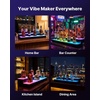 image:imageVEVOR LED Lighted Liquor Bottle Display 3 Tiers 30 Inches Supports USB Illuminated Home Bar Shelf with RF Remote amp App Control 7 Static Colors 14 H Timing Acrylic Lighted Shelf for 24 Bottles2 Tiers 24 Inches