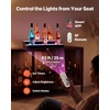 image:imageVEVOR LED Lighted Liquor Bottle Display 3 Tiers 30 Inches Supports USB Illuminated Home Bar Shelf with RF Remote amp App Control 7 Static Colors 14 H Timing Acrylic Lighted Shelf for 24 Bottles2 Tiers 24 Inches