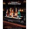 image:imageVEVOR LED Lighted Liquor Bottle Display 3 Tiers 30 Inches Supports USB Illuminated Home Bar Shelf with RF Remote amp App Control 7 Static Colors 14 H Timing Acrylic Lighted Shelf for 24 Bottles2 Tiers 24 Inches