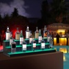 image:imageVEVOR LED Lighted Liquor Bottle Display 3 Tiers 30 Inches Supports USB Illuminated Home Bar Shelf with RF Remote amp App Control 7 Static Colors 14 H Timing Acrylic Lighted Shelf for 24 Bottles3 Tiers 40 Inches