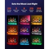 image:imageVEVOR LED Lighted Liquor Bottle Display 3 Tiers 30 Inches Supports USB Illuminated Home Bar Shelf with RF Remote amp App Control 7 Static Colors 14 H Timing Acrylic Lighted Shelf for 24 Bottles2 Tiers 24 Inches