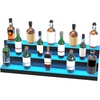 image:imageVEVOR LED Lighted Liquor Bottle Display 3 Tiers 30 Inches Supports USB Illuminated Home Bar Shelf with RF Remote amp App Control 7 Static Colors 14 H Timing Acrylic Lighted Shelf for 24 Bottles3 Tiers 40 Inches