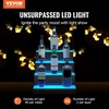 image:imageVEVOR LED Lighted Liquor Bottle Display 3 Tiers 30 Inches Supports USB Illuminated Home Bar Shelf with RF Remote amp App Control 7 Static Colors 14 H Timing Acrylic Lighted Shelf for 24 Bottles4 Tiers 16 Inches