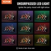 image:imageVEVOR LED Lighted Liquor Bottle Display 3 Tiers 30 Inches Supports USB Illuminated Home Bar Shelf with RF Remote amp App Control 7 Static Colors 14 H Timing Acrylic Lighted Shelf for 24 Bottles3 Tiers 30 Inches