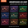 image:imageVEVOR LED Lighted Liquor Bottle Display 3 Tiers 30 Inches Supports USB Illuminated Home Bar Shelf with RF Remote amp App Control 7 Static Colors 14 H Timing Acrylic Lighted Shelf for 24 Bottles2 Tiers 30 Inches