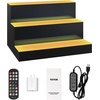 image:imageVEVOR LED Lighted Liquor Bottle Display 3 Tiers 30 Inches Supports USB Illuminated Home Bar Shelf with RF Remote amp App Control 7 Static Colors 14 H Timing Acrylic Lighted Shelf for 24 Bottles3 Tiers 16 Inches