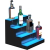 image:imageVEVOR LED Lighted Liquor Bottle Display 3 Tiers 30 Inches Supports USB Illuminated Home Bar Shelf with RF Remote amp App Control 7 Static Colors 14 H Timing Acrylic Lighted Shelf for 24 Bottles4 Tiers 16 Inches