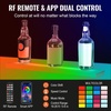 image:imageVEVOR LED Lighted Liquor Bottle Display 3 Tiers 30 Inches Supports USB Illuminated Home Bar Shelf with RF Remote amp App Control 7 Static Colors 14 H Timing Acrylic Lighted Shelf for 24 Bottles1 Tier 24 Inches