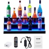 image:imageVEVOR LED Lighted Liquor Bottle Display 3 Tiers 30 Inches Supports USB Illuminated Home Bar Shelf with RF Remote amp App Control 7 Static Colors 14 H Timing Acrylic Lighted Shelf for 24 Bottles3 Tiers 30 Inches