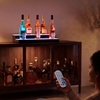 image:imageVEVOR LED Lighted Liquor Bottle Display 3 Tiers 30 Inches Supports USB Illuminated Home Bar Shelf with RF Remote amp App Control 7 Static Colors 14 H Timing Acrylic Lighted Shelf for 24 Bottles2 Tiers 24 Inches