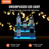 image:imageVEVOR LED Lighted Liquor Bottle Display 3 Tiers 30 Inches Supports USB Illuminated Home Bar Shelf with RF Remote amp App Control 7 Static Colors 14 H Timing Acrylic Lighted Shelf for 24 Bottles3 Tiers 16 Inches