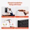 image:imageVEVOR Metal Pegboard Panels 24 x 12 Pegboard 4 Panels Heavy Duty Steel Peg Board Wall Organizer for Living Room Garage Tool Storage Workbench Office Organization Craft Room Kitchen Home Black24 x 24
