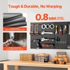 image:imageVEVOR Metal Pegboard Panels 24 x 12 Pegboard 4 Panels Heavy Duty Steel Peg Board Wall Organizer for Living Room Garage Tool Storage Workbench Office Organization Craft Room Kitchen Home Black48 x 24