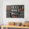 image:imageVEVOR Metal Pegboard Panels 24 x 12 Pegboard 4 Panels Heavy Duty Steel Peg Board Wall Organizer for Living Room Garage Tool Storage Workbench Office Organization Craft Room Kitchen Home Black36 x 24